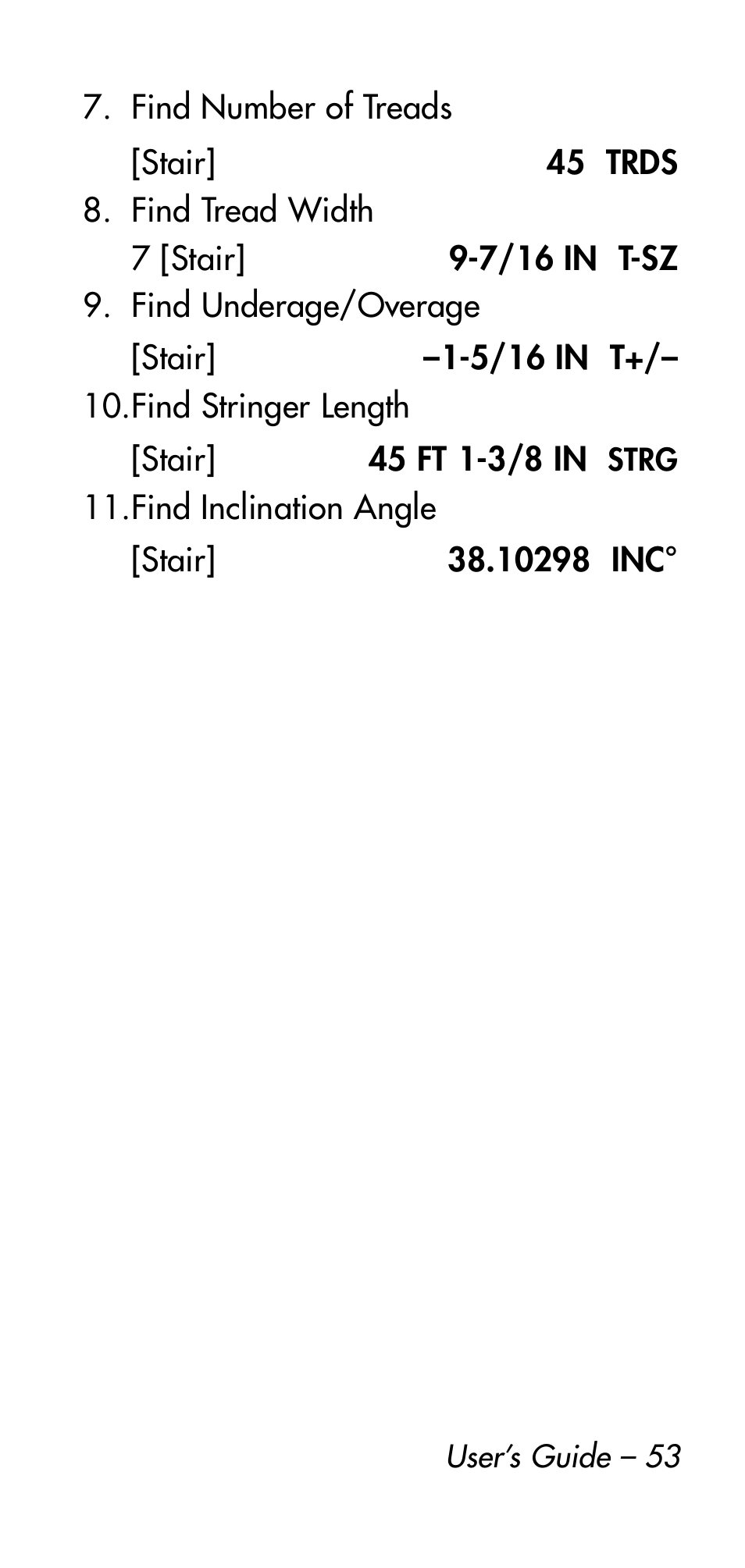 Calculated Industries 4215 User Manual | Page 53 / 64