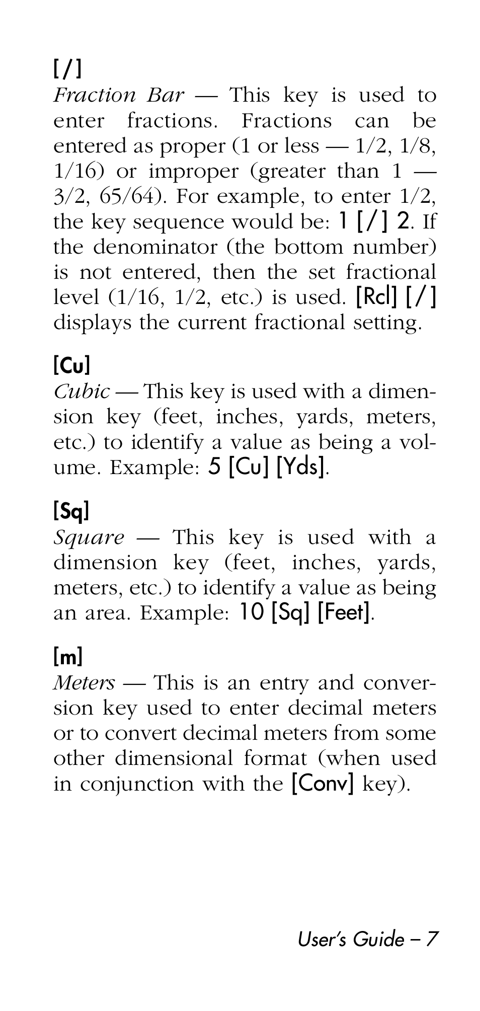 Calculated Industries 4215 User Manual | Page 7 / 64