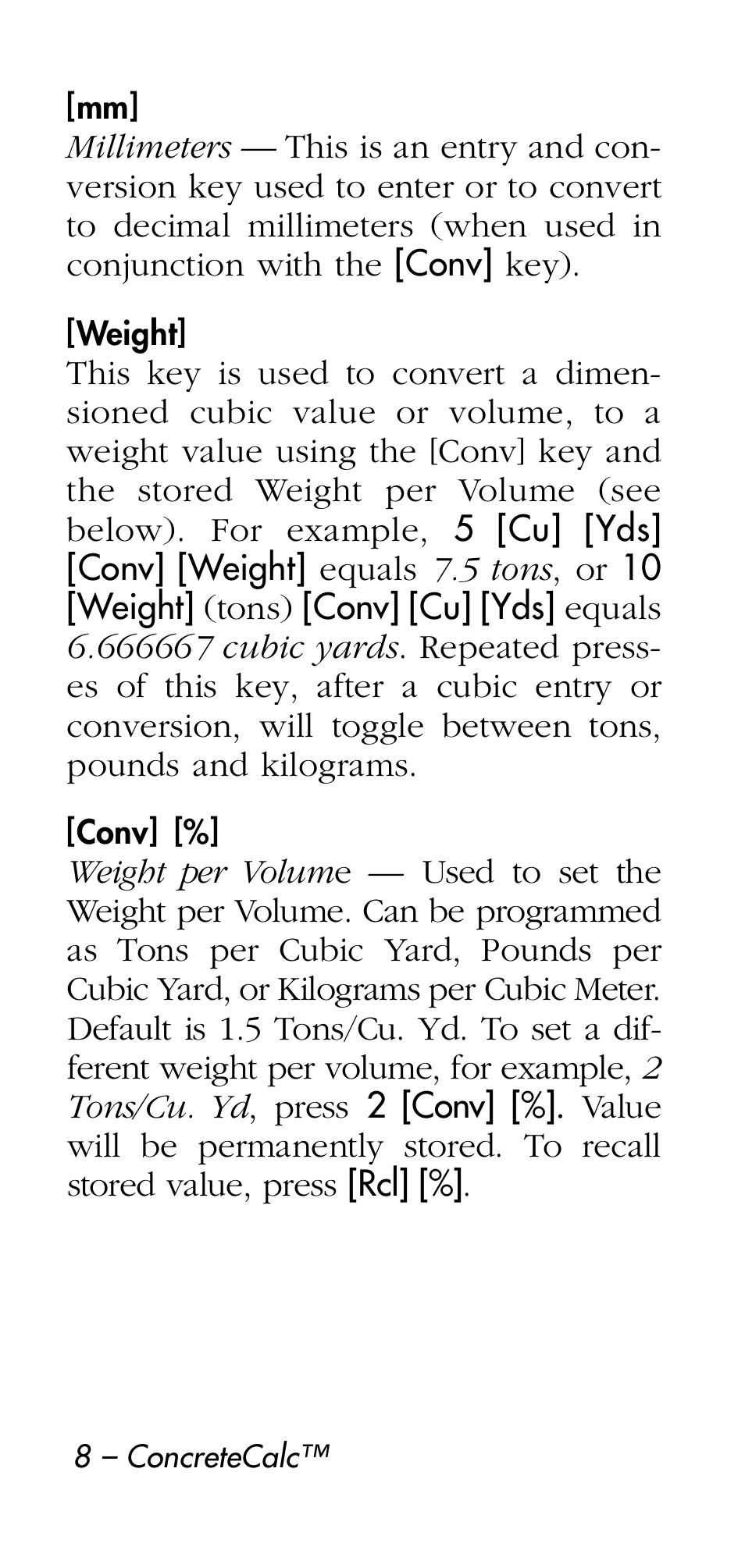Calculated Industries 4215 User Manual | Page 8 / 64