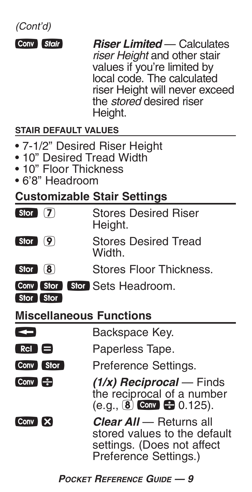 Calculated Industries 4225-C User Manual | Page 12 / 52