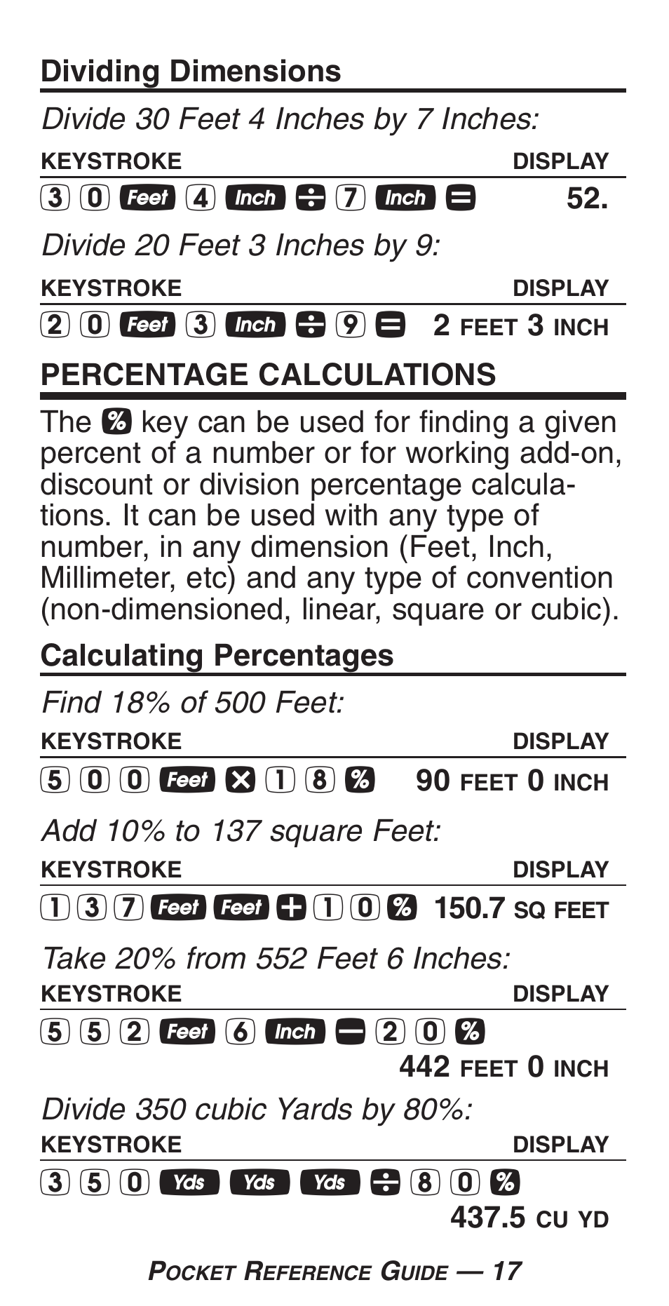 Calculated Industries 4225-C User Manual | Page 20 / 52