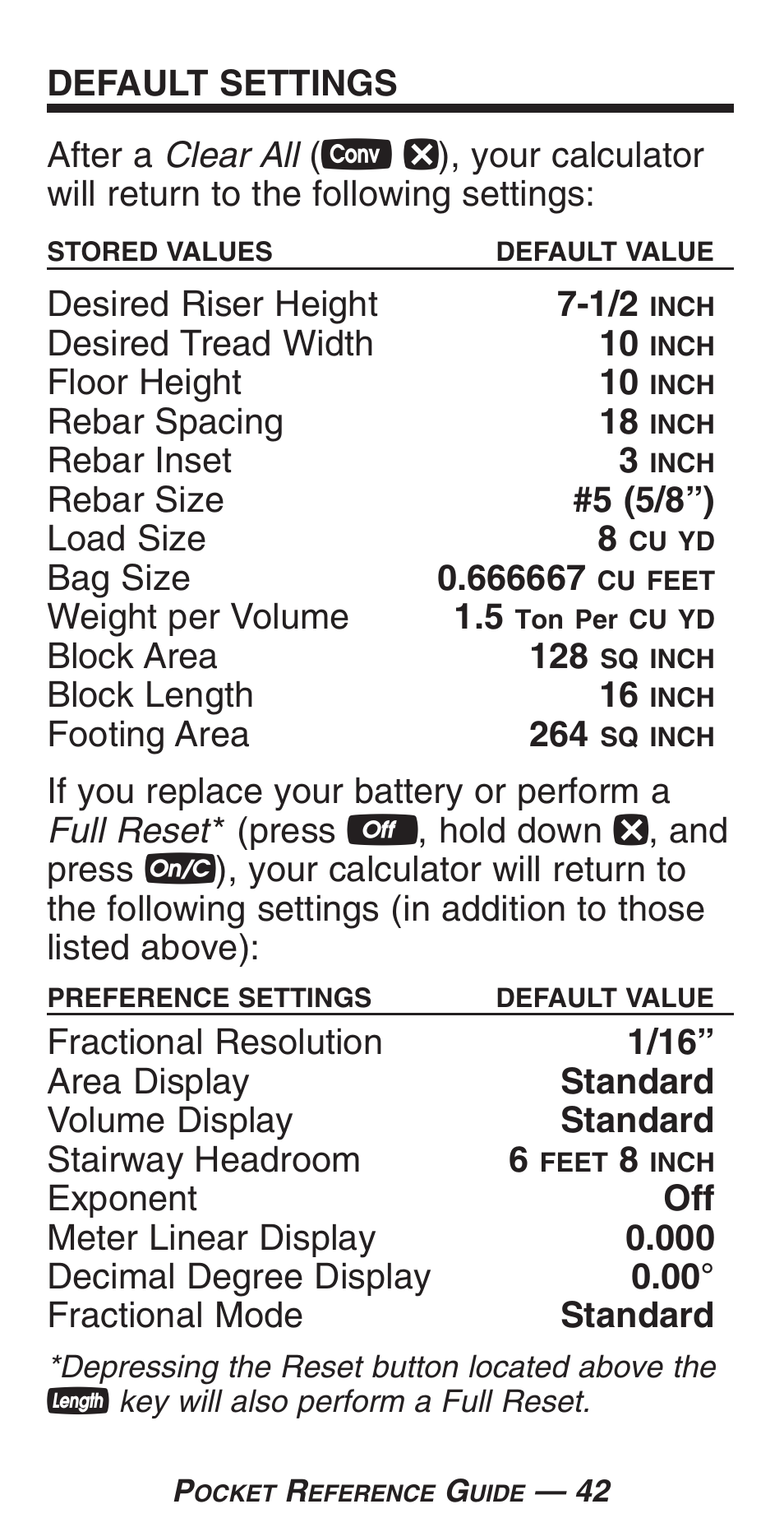 Calculated Industries 4225-C User Manual | Page 45 / 52