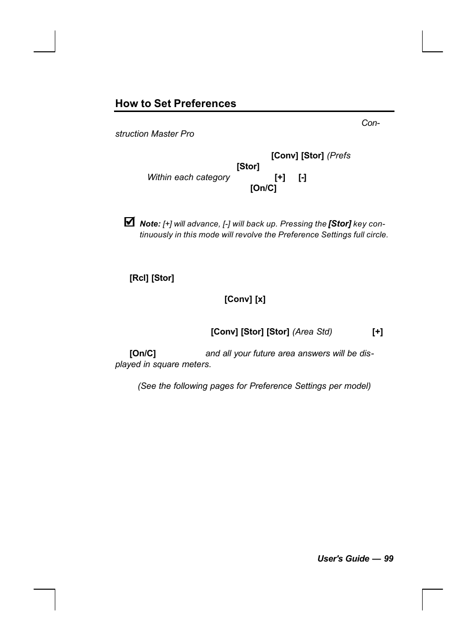 How to set preferences | Calculated Industries 44060 User Manual | Page 101 / 134