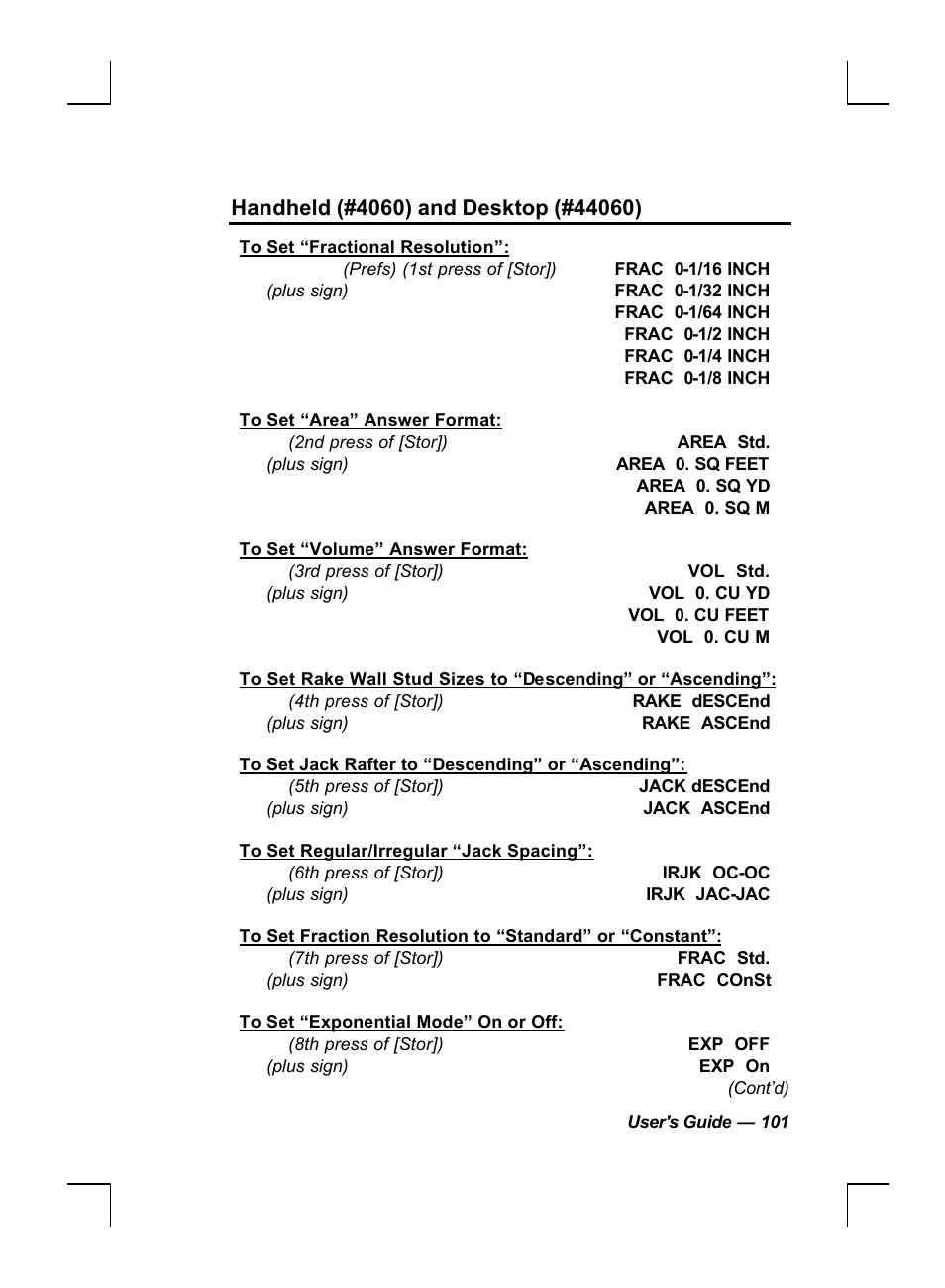Calculated Industries 44060 User Manual | Page 103 / 134