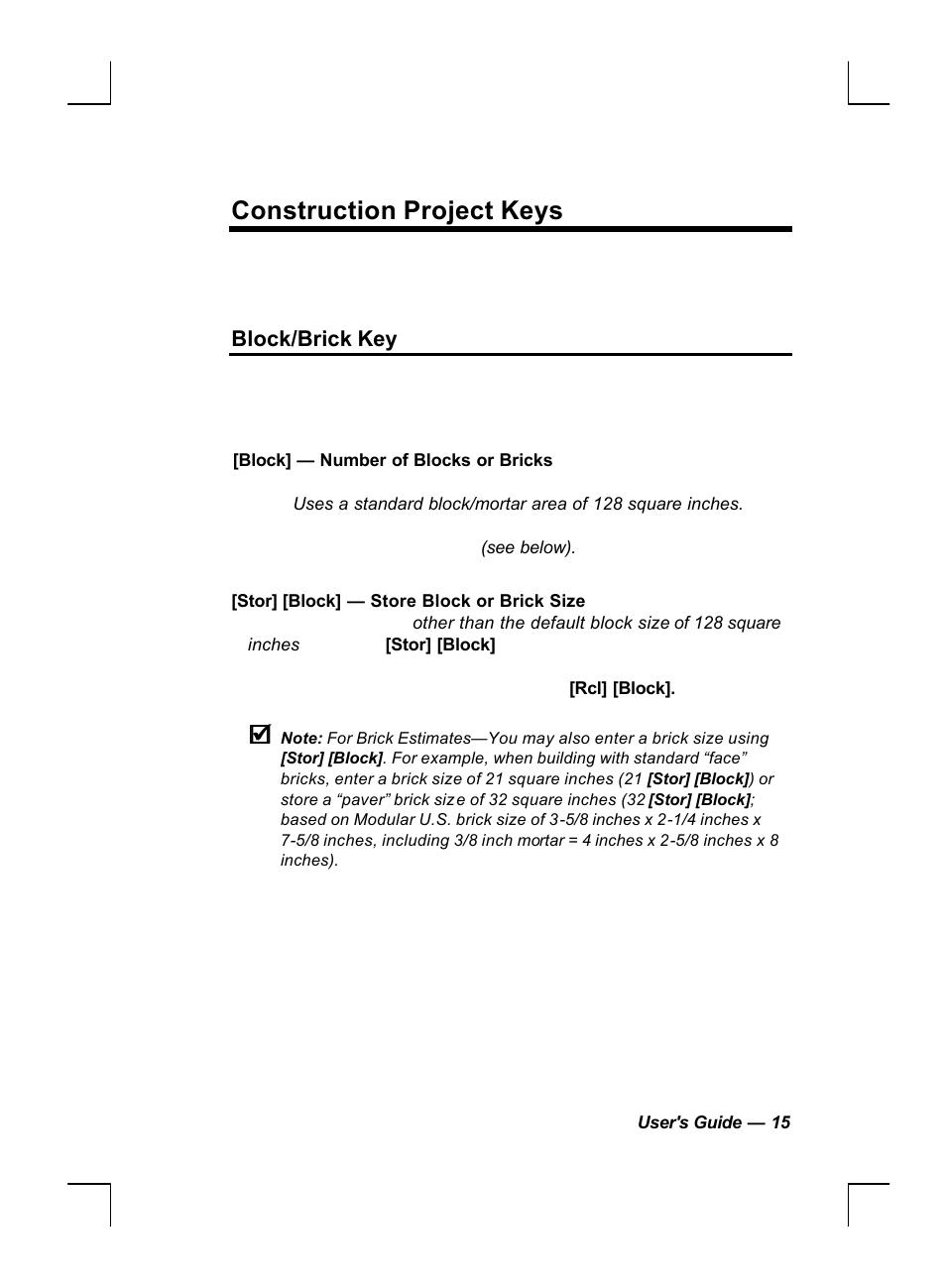 Construction project keys | Calculated Industries 44060 User Manual | Page 17 / 134