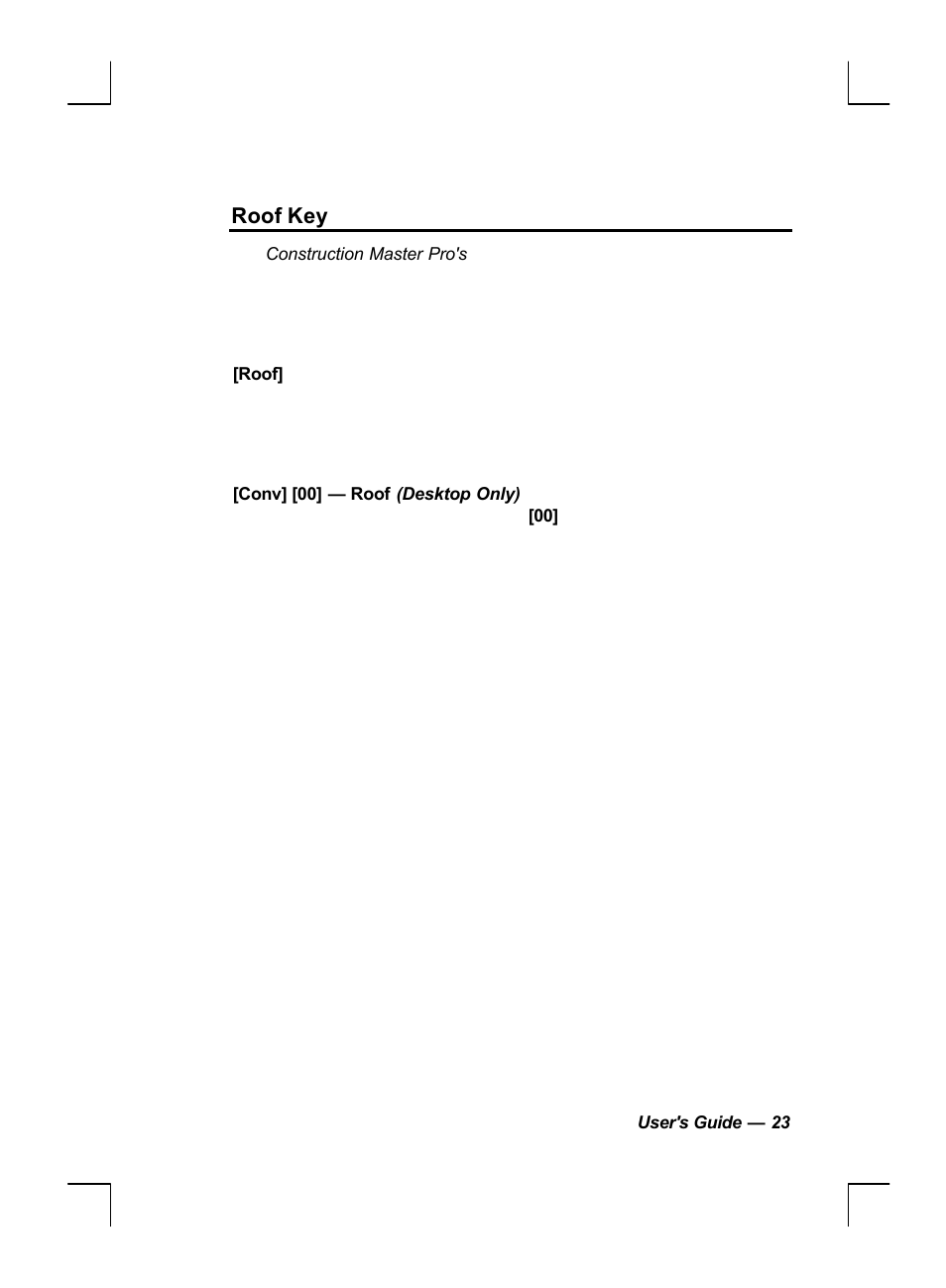 Roof key | Calculated Industries 44060 User Manual | Page 25 / 134