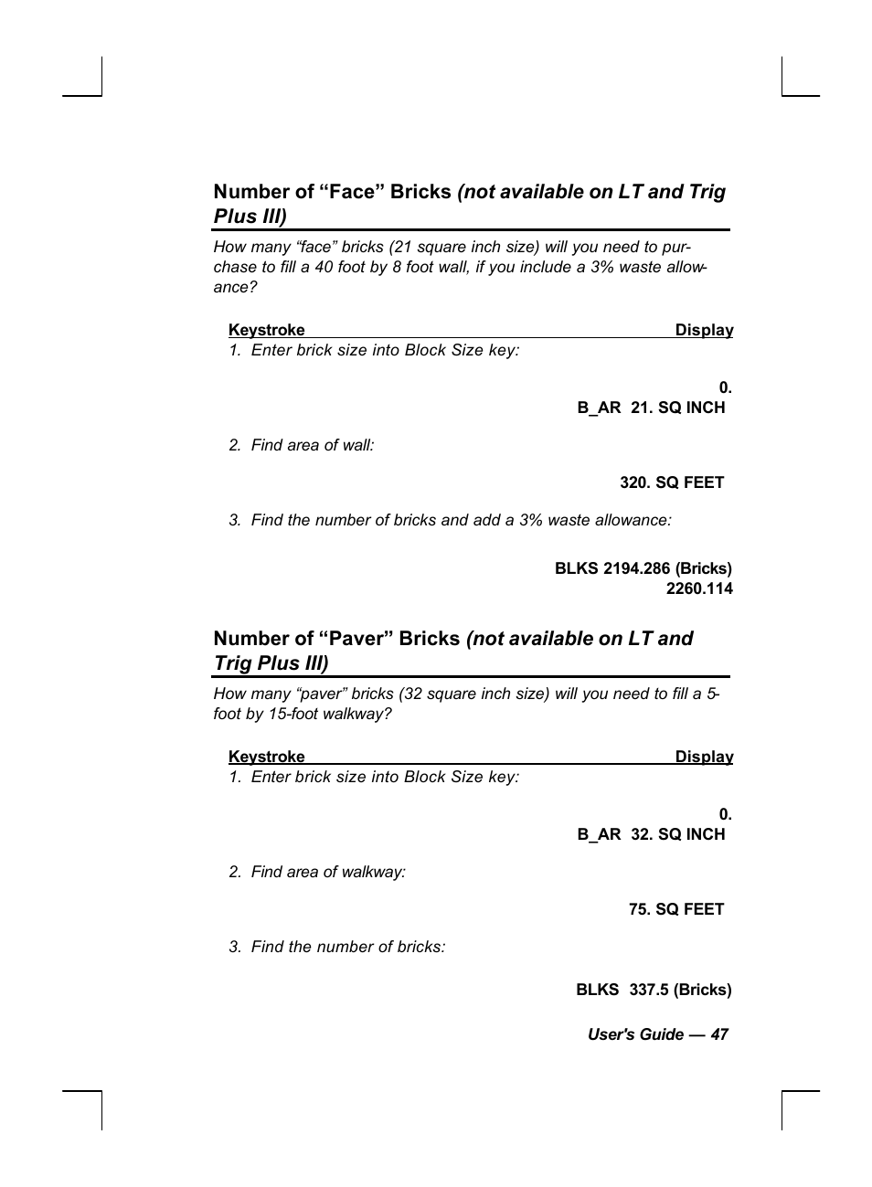 Calculated Industries 44060 User Manual | Page 49 / 134