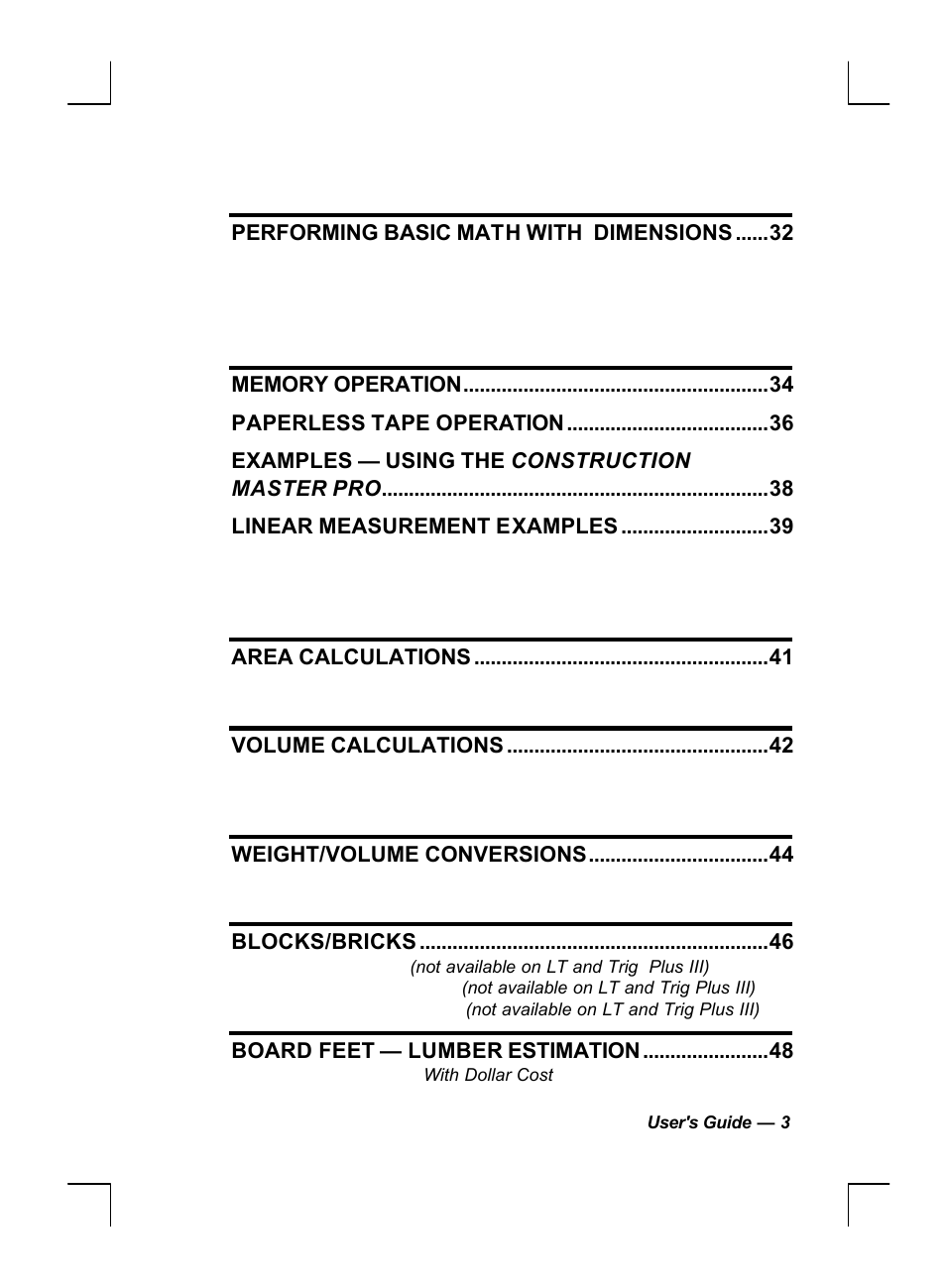 Calculated Industries 44060 User Manual | Page 5 / 134