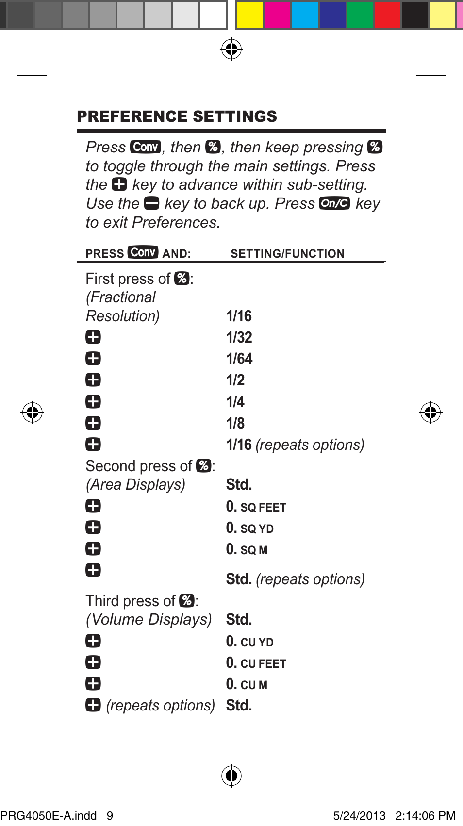Calculated Industries 4050 Metric Edition User Manual | Page 12 / 44