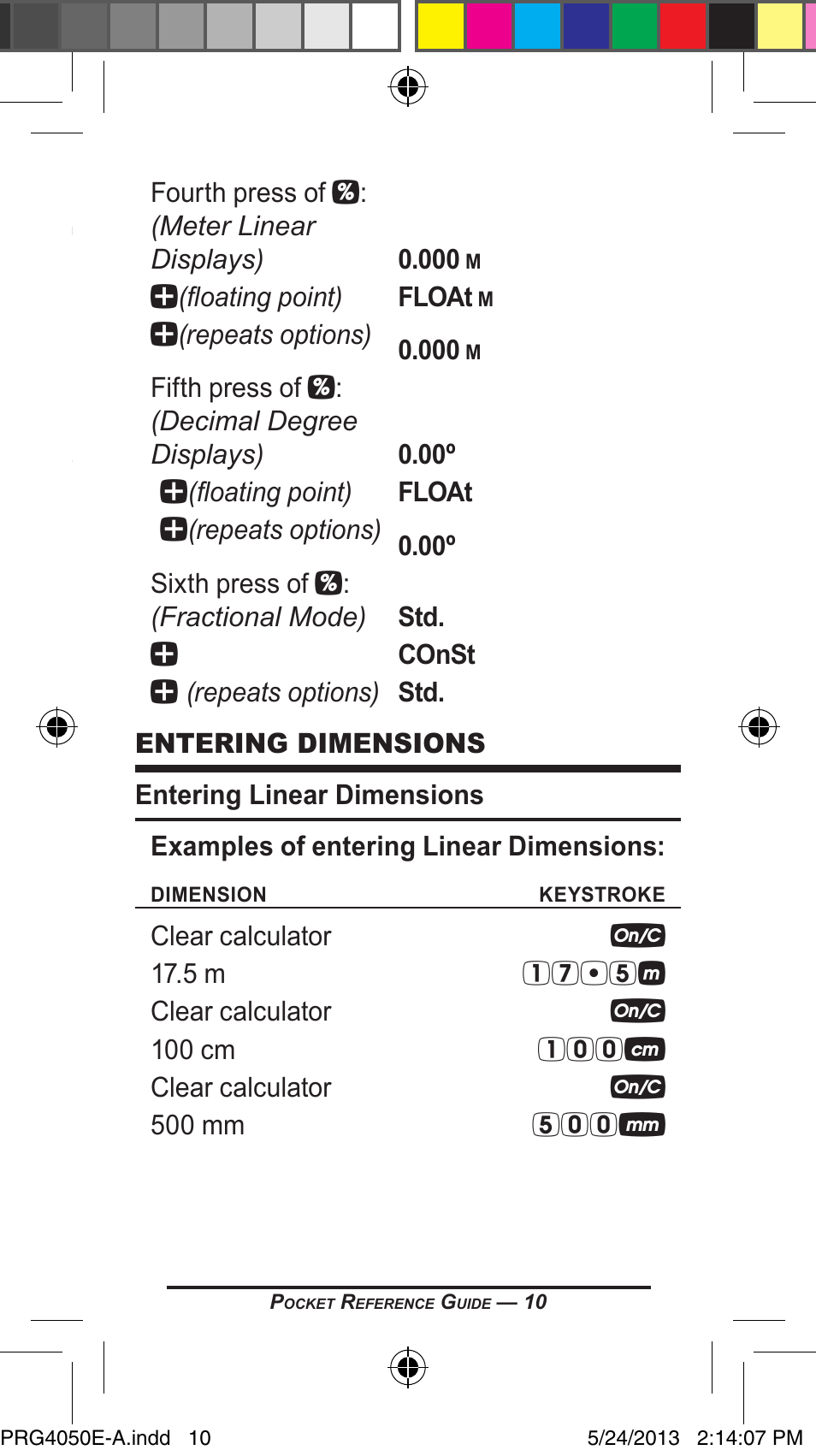 Calculated Industries 4050 Metric Edition User Manual | Page 13 / 44
