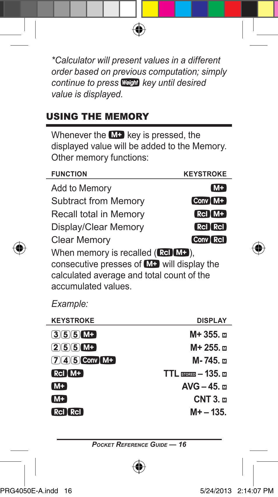 Calculated Industries 4050 Metric Edition User Manual | Page 19 / 44