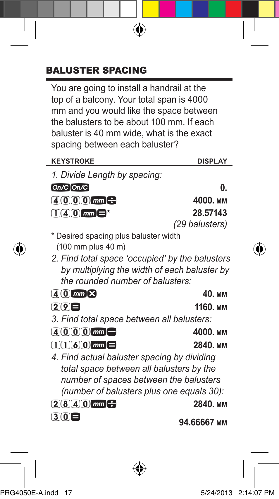 Calculated Industries 4050 Metric Edition User Manual | Page 20 / 44