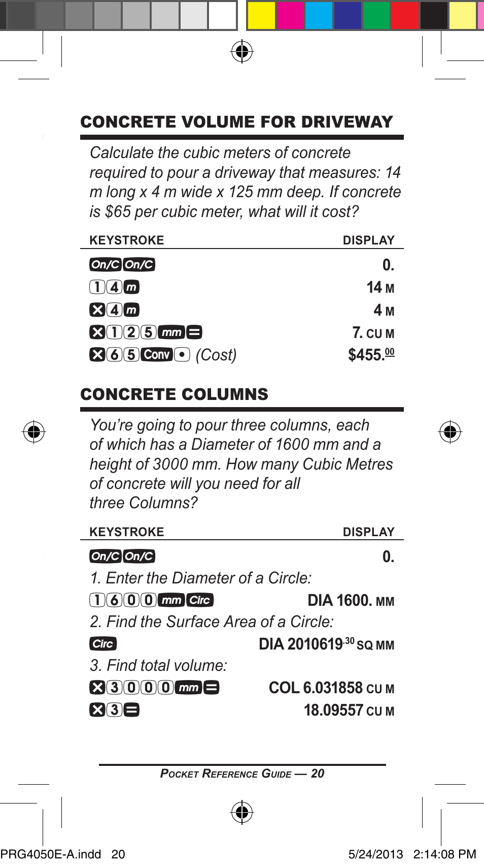 Calculated Industries 4050 Metric Edition User Manual | Page 23 / 44