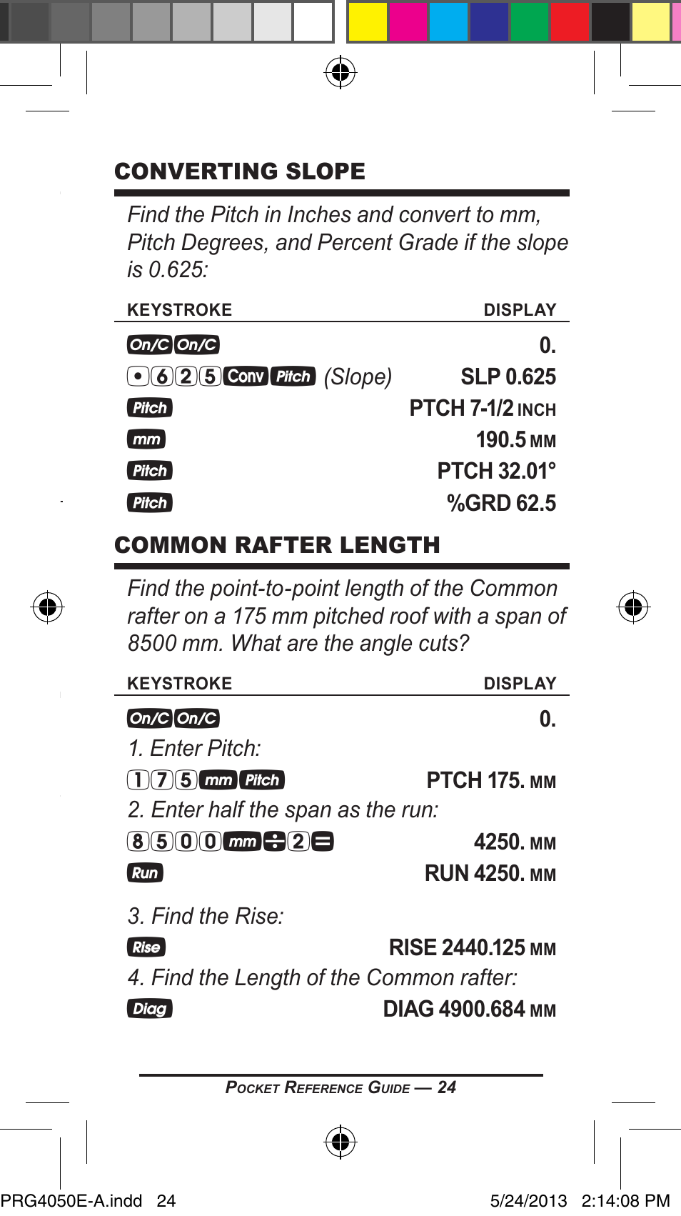 Calculated Industries 4050 Metric Edition User Manual | Page 27 / 44