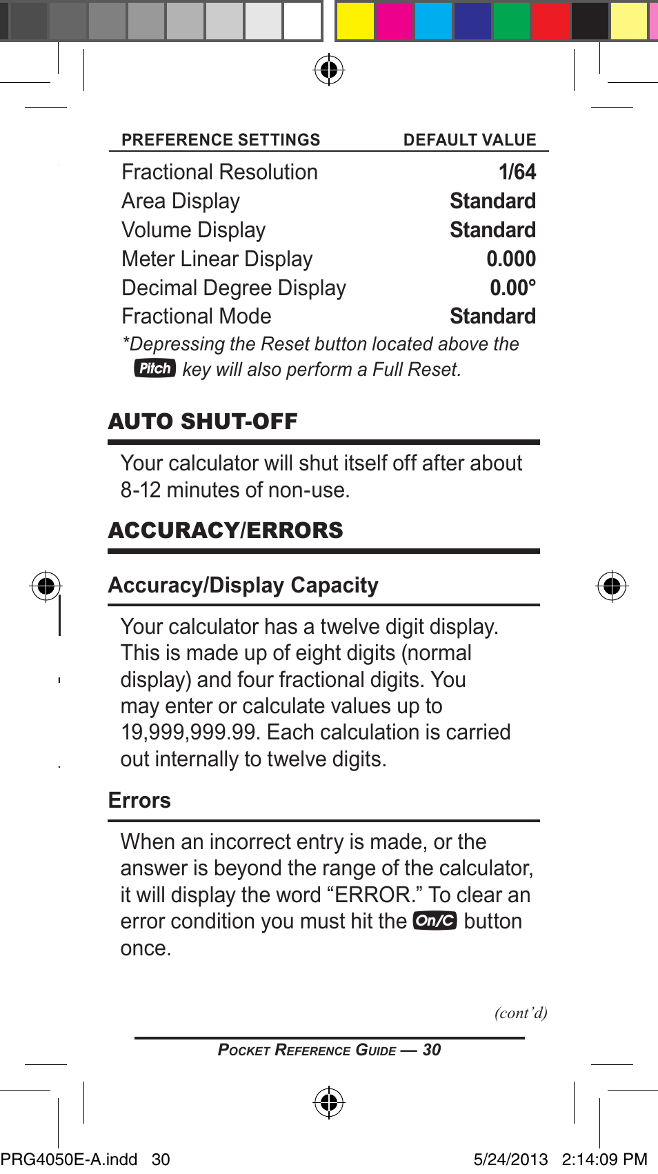 Calculated Industries 4050 Metric Edition User Manual | Page 33 / 44