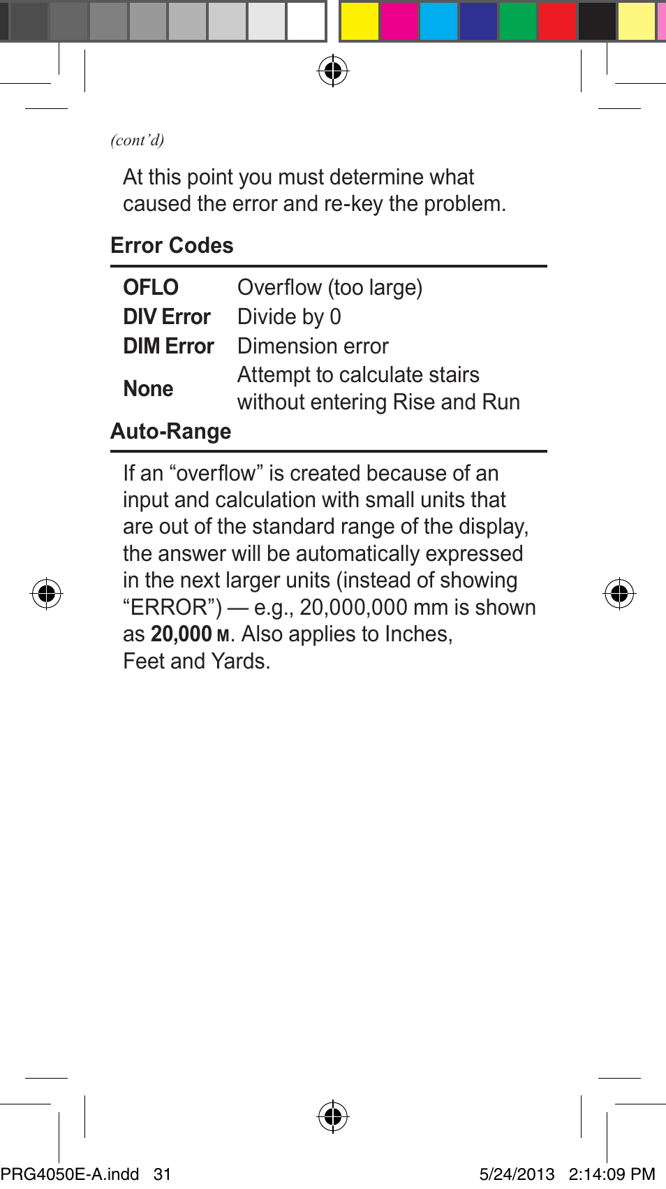Calculated Industries 4050 Metric Edition User Manual | Page 34 / 44