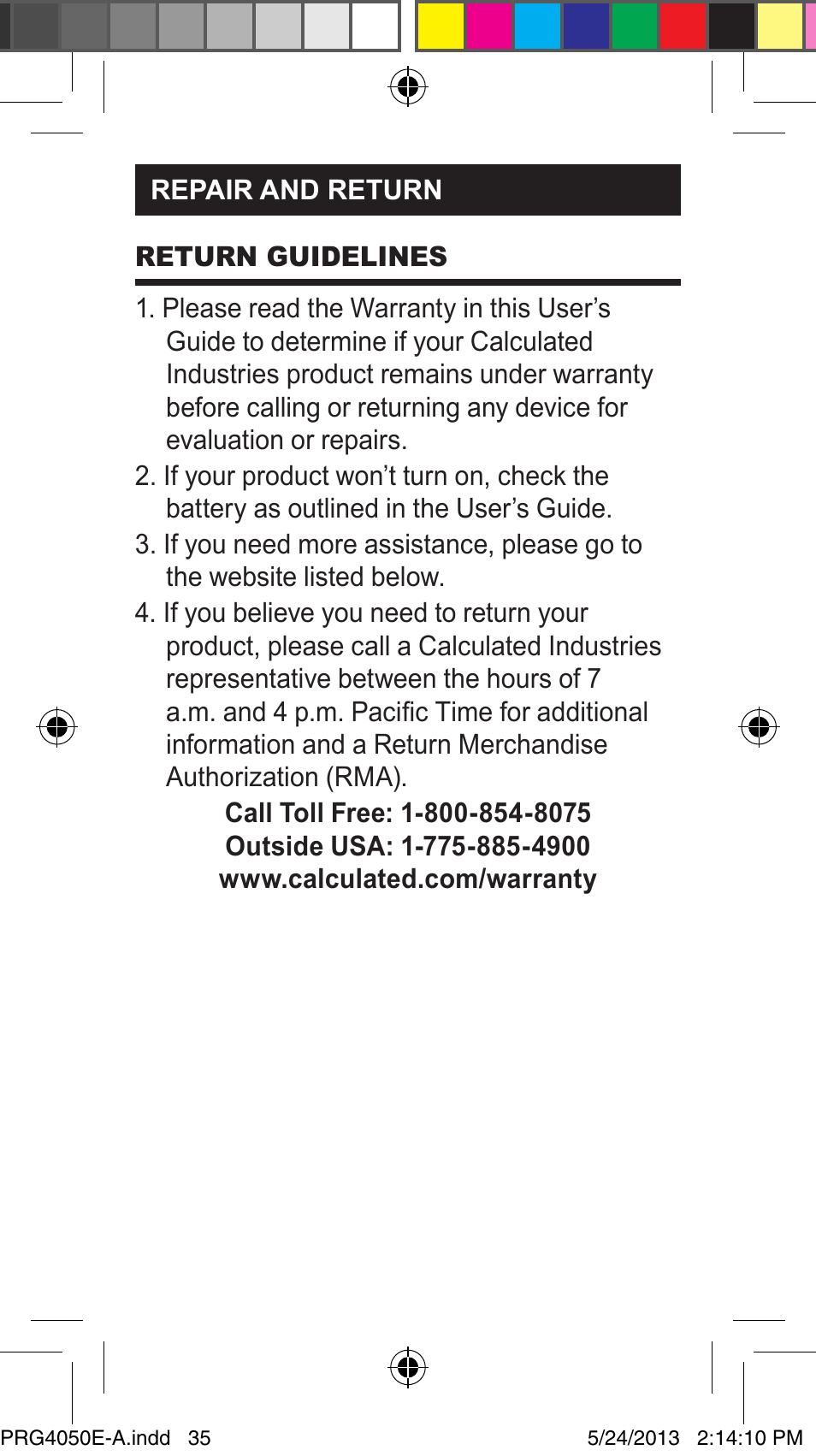 Calculated Industries 4050 Metric Edition User Manual | Page 38 / 44