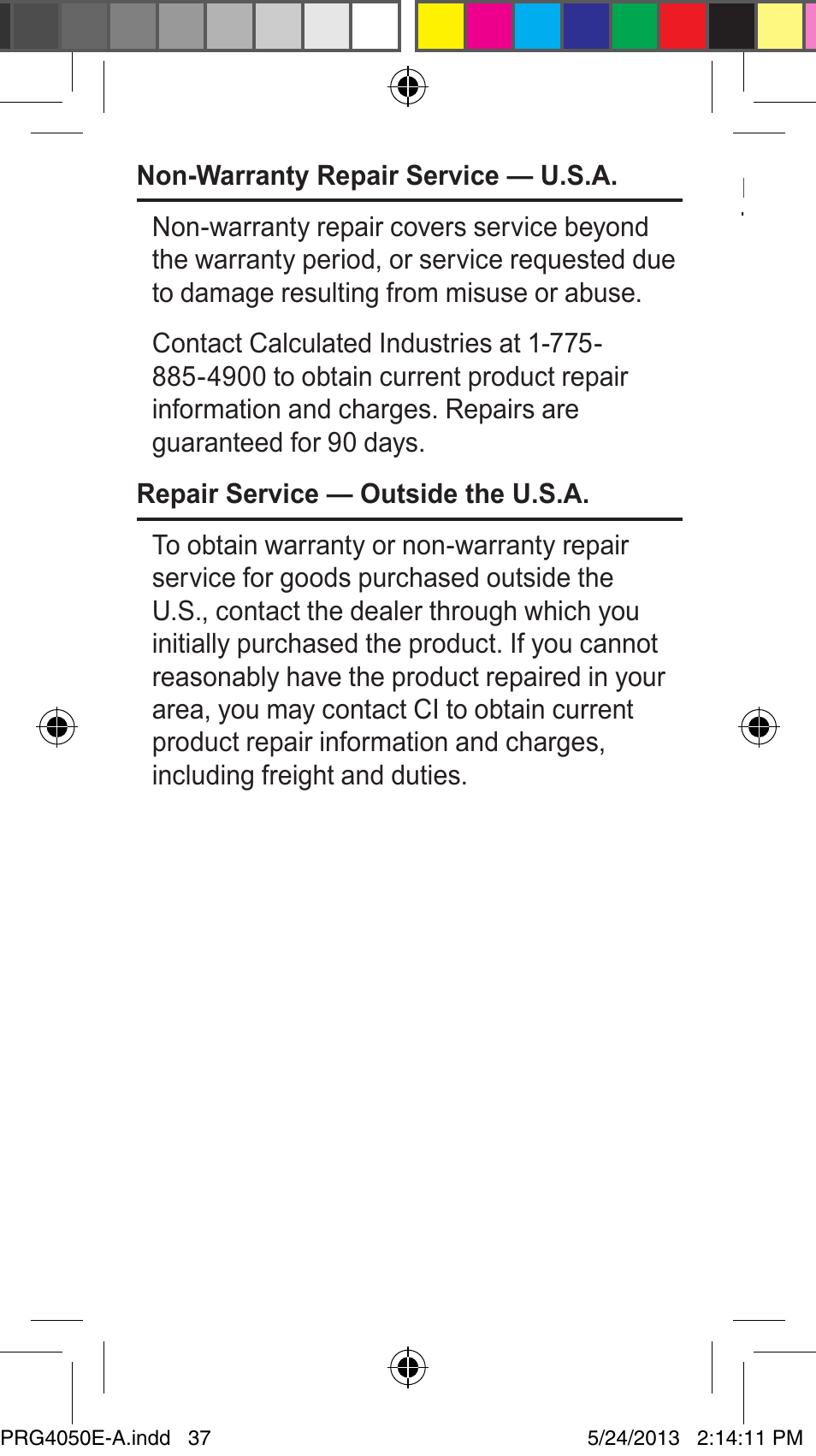 Calculated Industries 4050 Metric Edition User Manual | Page 40 / 44