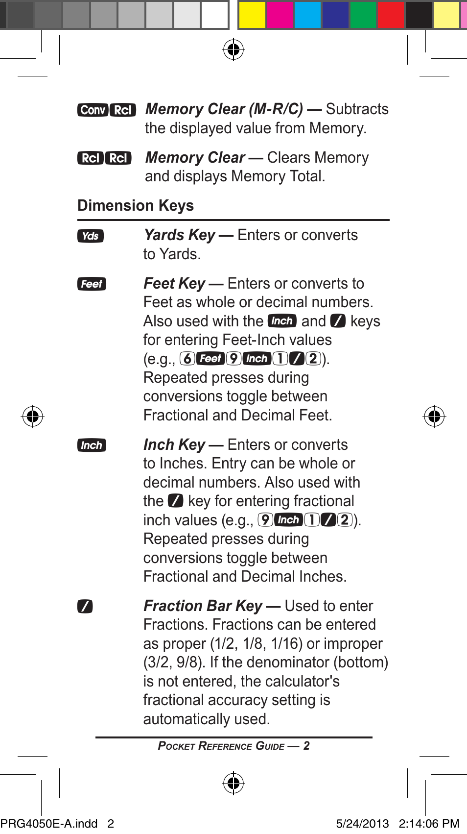 Calculated Industries 4050 Metric Edition User Manual | Page 5 / 44