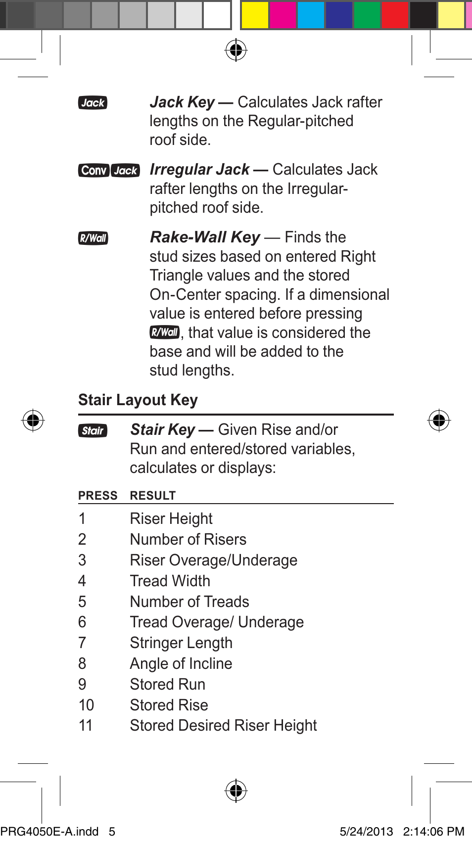 Calculated Industries 4050 Metric Edition User Manual | Page 8 / 44