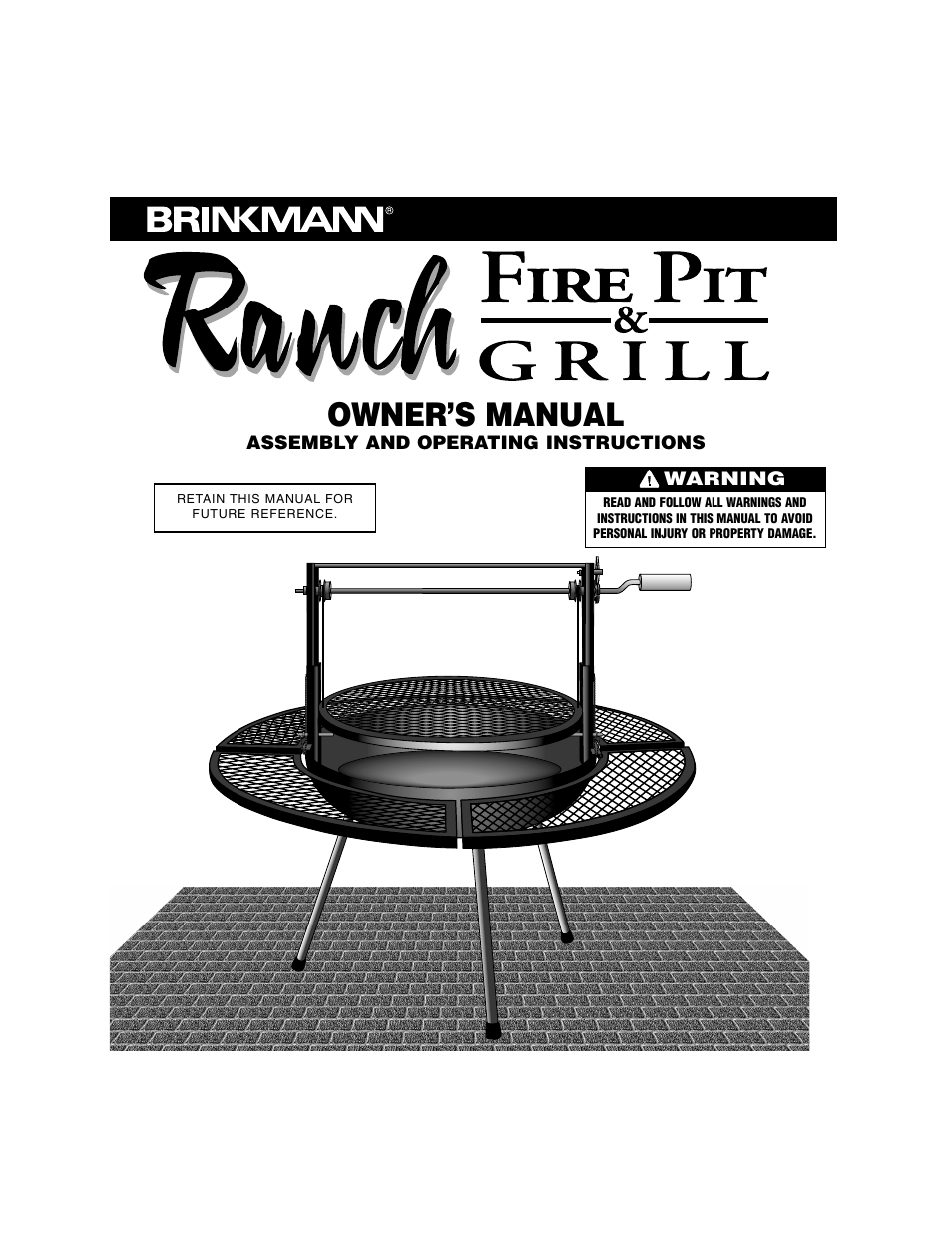 Brinkmann Ranch Fire Pit & Grill User Manual | 8 pages