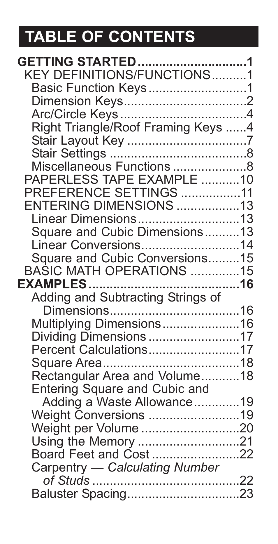 Calculated Industries 4050-F User Manual | Page 3 / 52