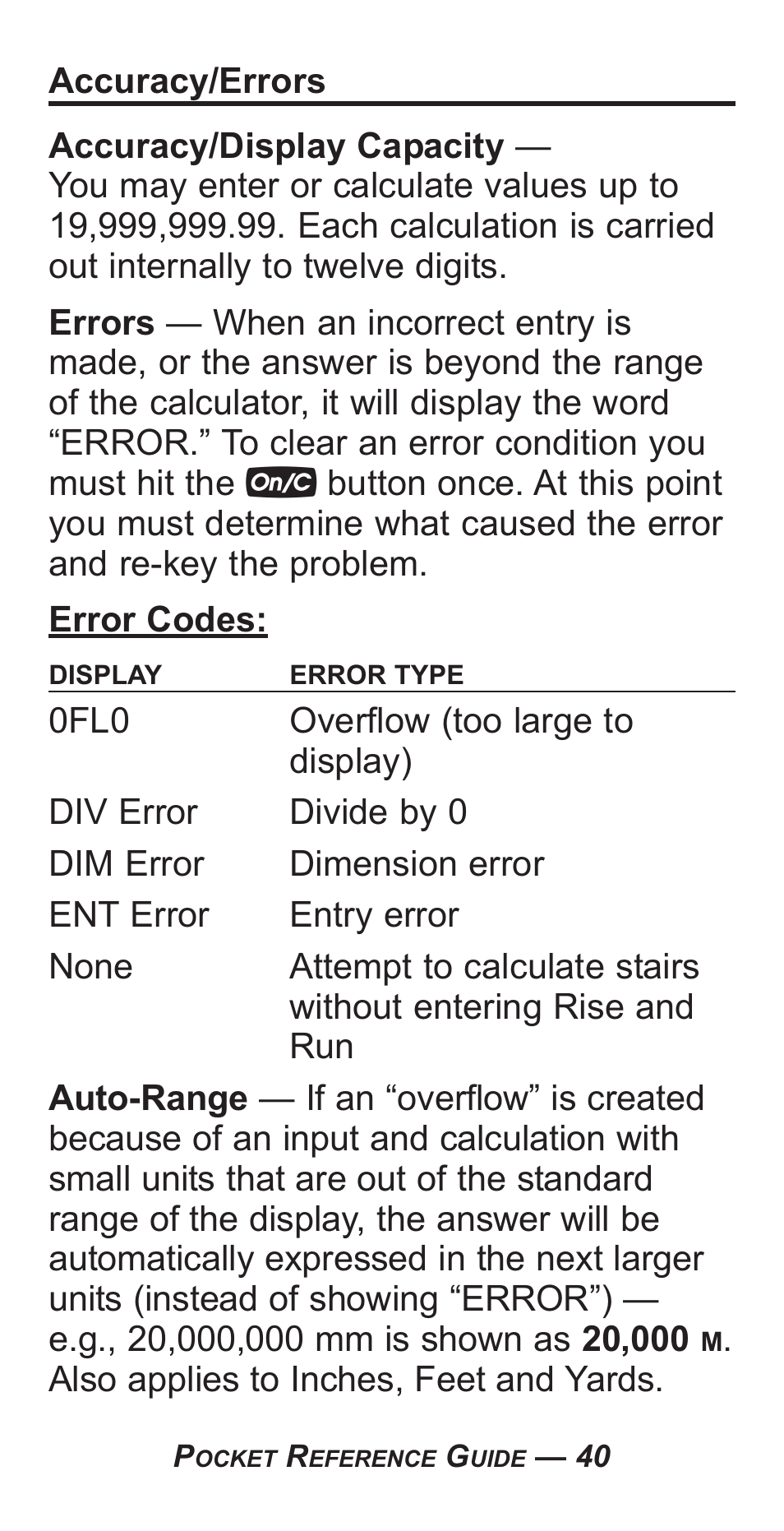 Calculated Industries 4050-F User Manual | Page 44 / 52