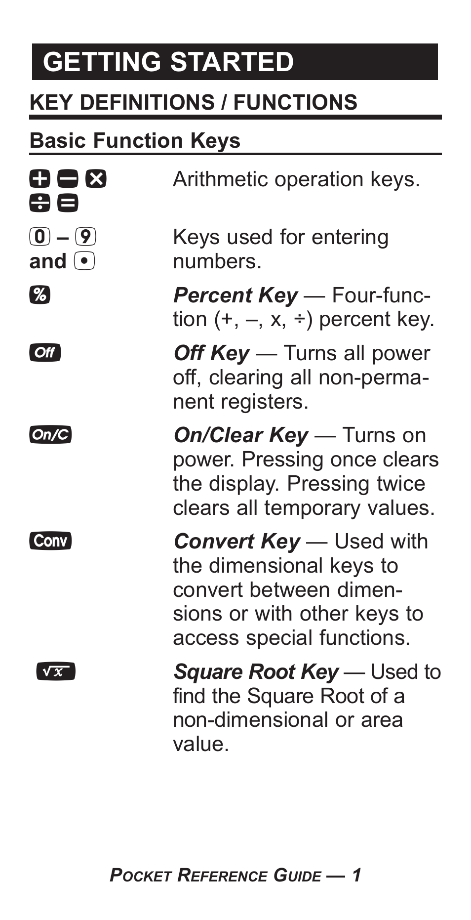 Getting started | Calculated Industries 4050-F User Manual | Page 5 / 52