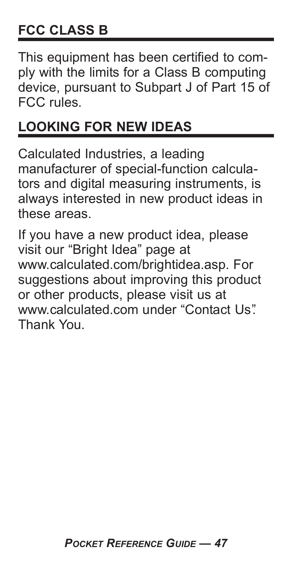 Calculated Industries 4050-F User Manual | Page 51 / 52