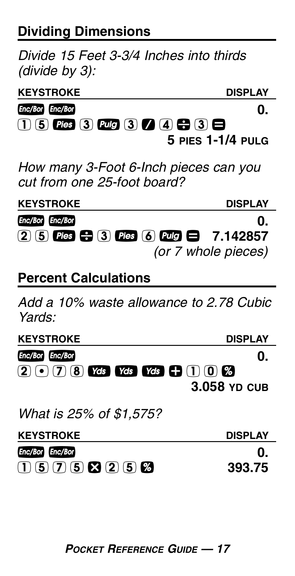 Calculated Industries 4054 User Manual | Page 21 / 52