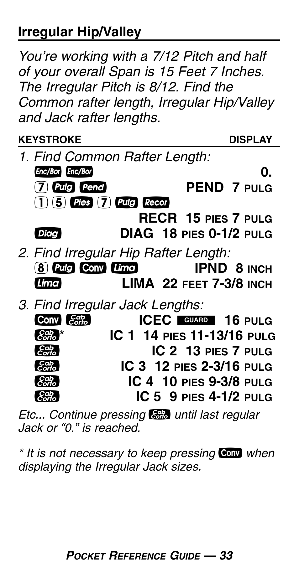 Calculated Industries 4054 User Manual | Page 37 / 52