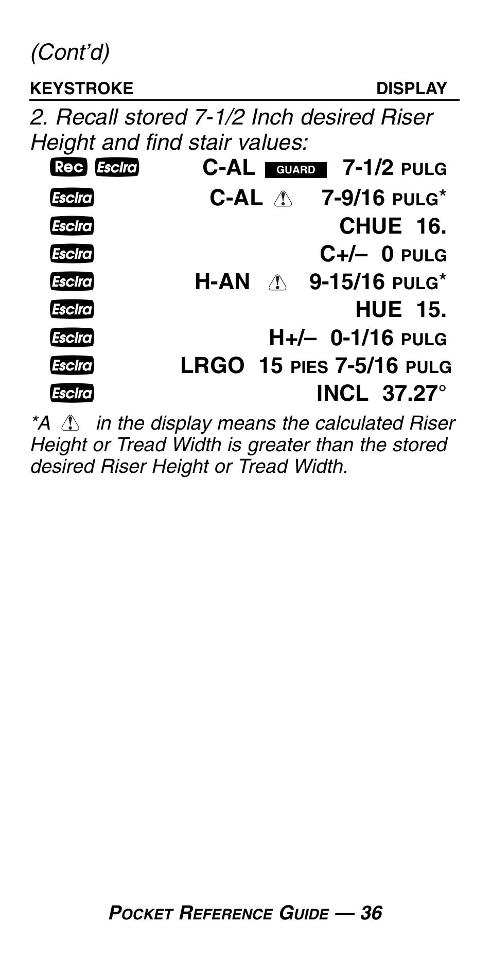 Calculated Industries 4054 User Manual | Page 40 / 52