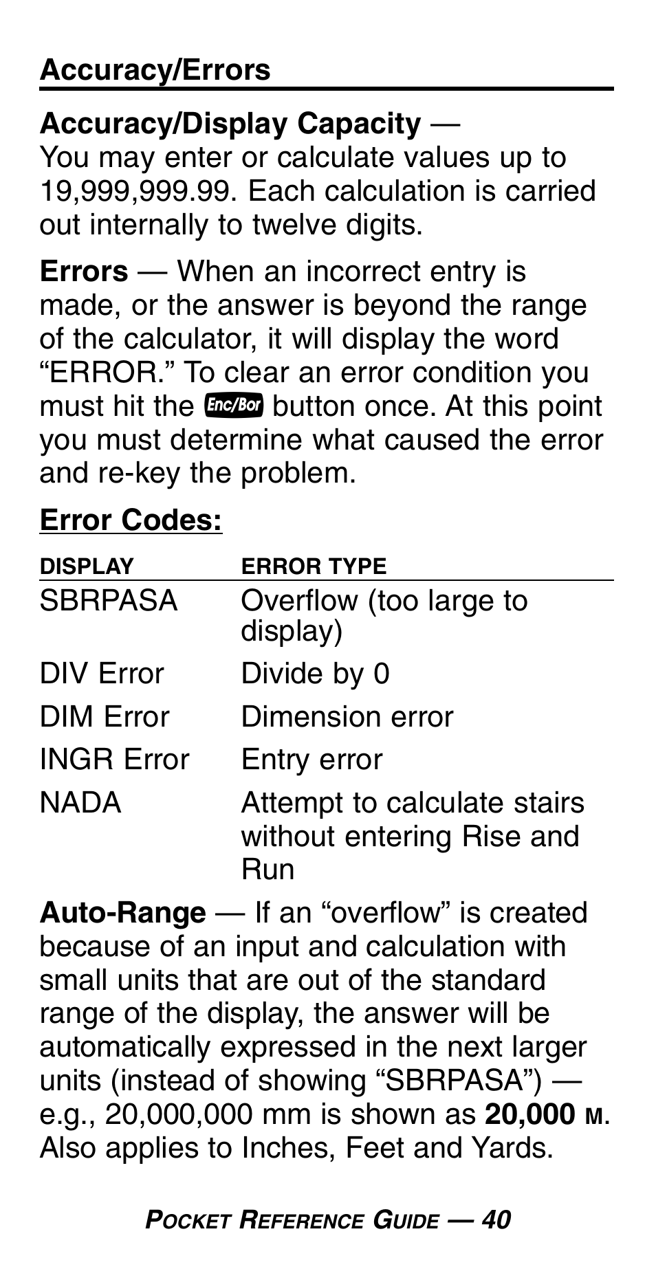 Calculated Industries 4054 User Manual | Page 44 / 52
