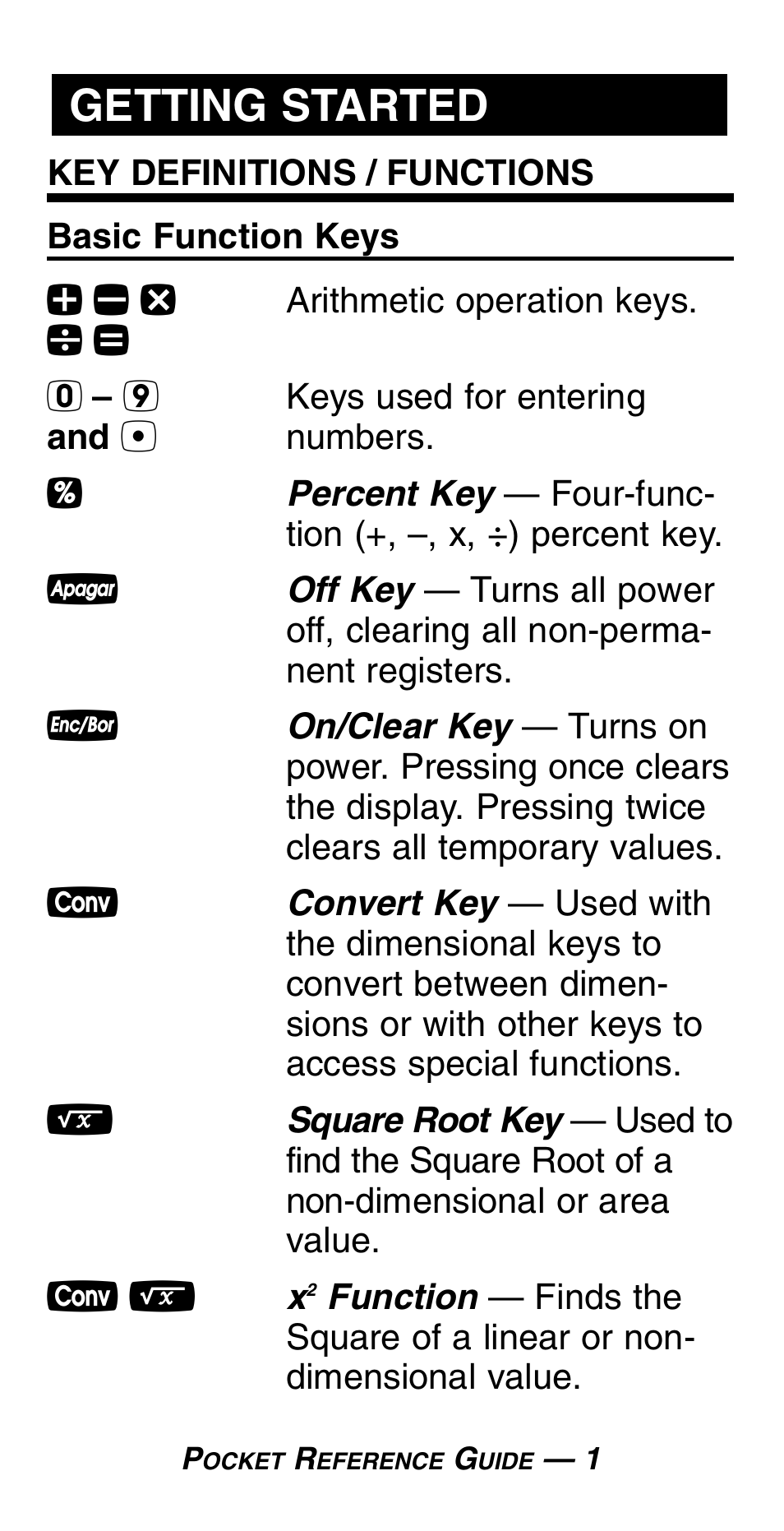 Getting started | Calculated Industries 4054 User Manual | Page 5 / 52