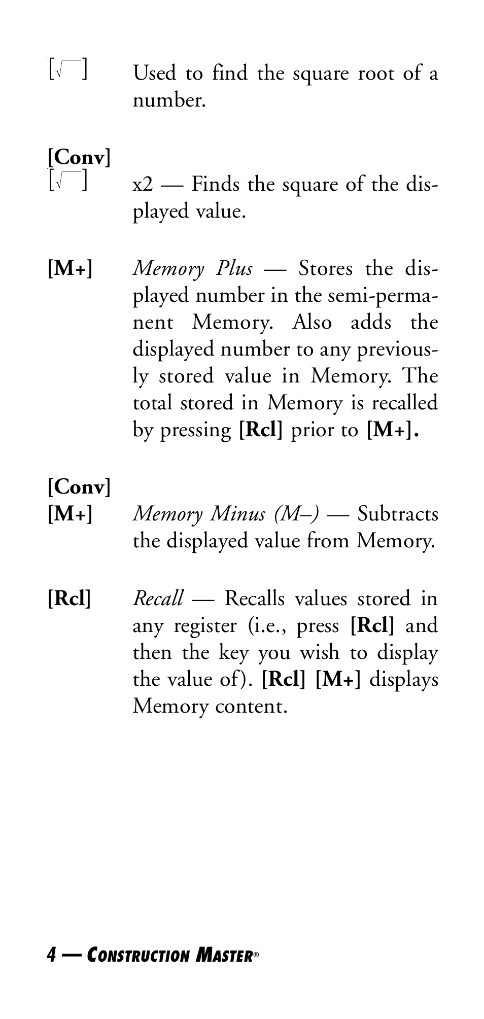 Calculated Industries 4045 User Manual | Page 4 / 26