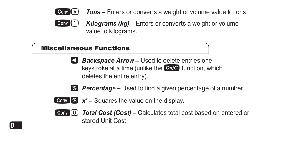 Calculated Industries 4067 Pocket Reference Guide User Manual | Page 10 / 52