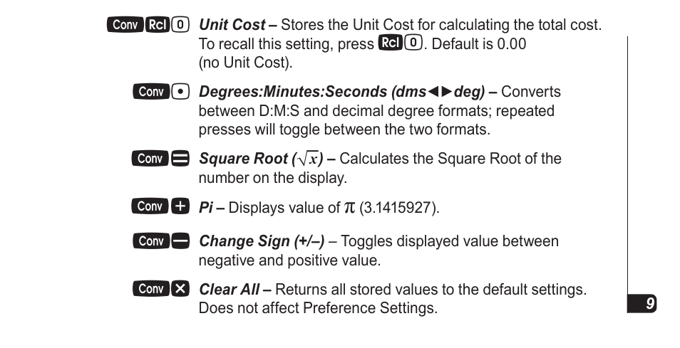 Calculated Industries 4067 Pocket Reference Guide User Manual | Page 11 / 52