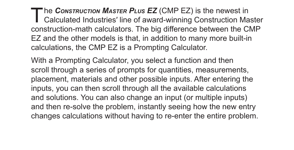 Calculated Industries 4067 Pocket Reference Guide User Manual | Page 2 / 52