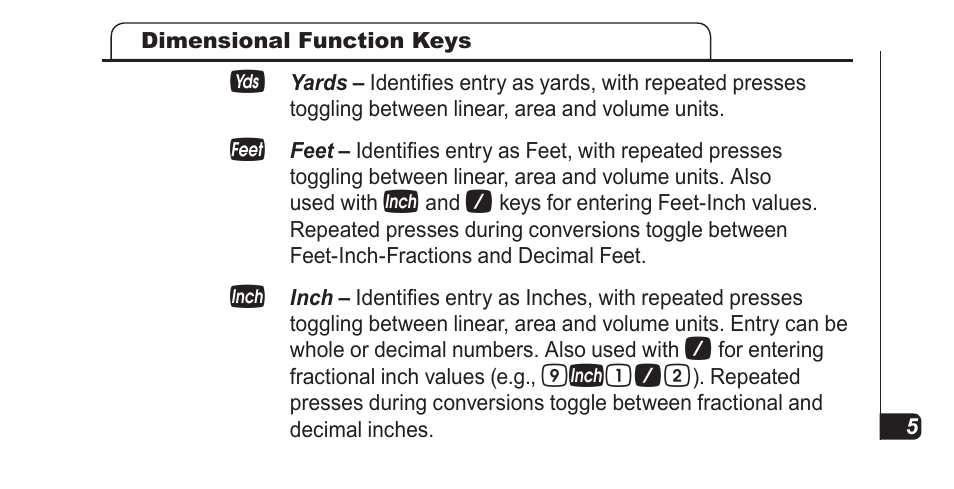 9i1 / 2 | Calculated Industries 4067 Pocket Reference Guide User Manual | Page 7 / 52