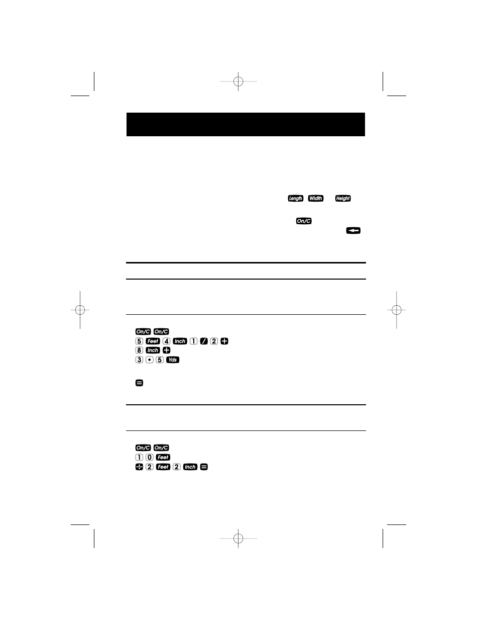 Using the construction master pro, Linear measurement examples, Examples | Calculated Industries 4065 v3.0 User Manual | Page 38 / 108