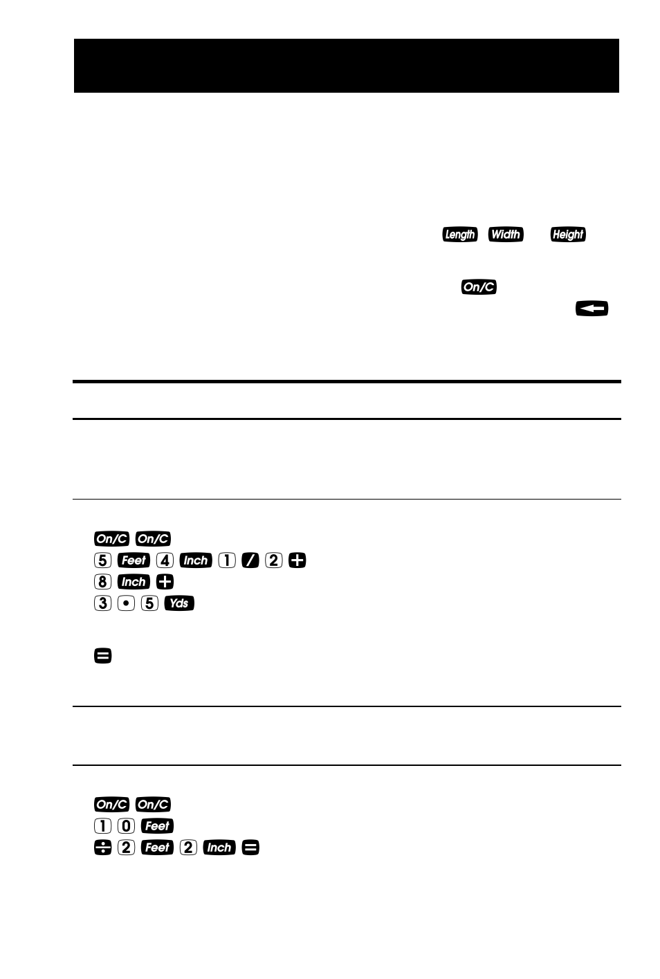 Linear measurement examples, Examples — using the construction master pro | Calculated Industries 4065 v3.1 User Guide User Manual | Page 37 / 110