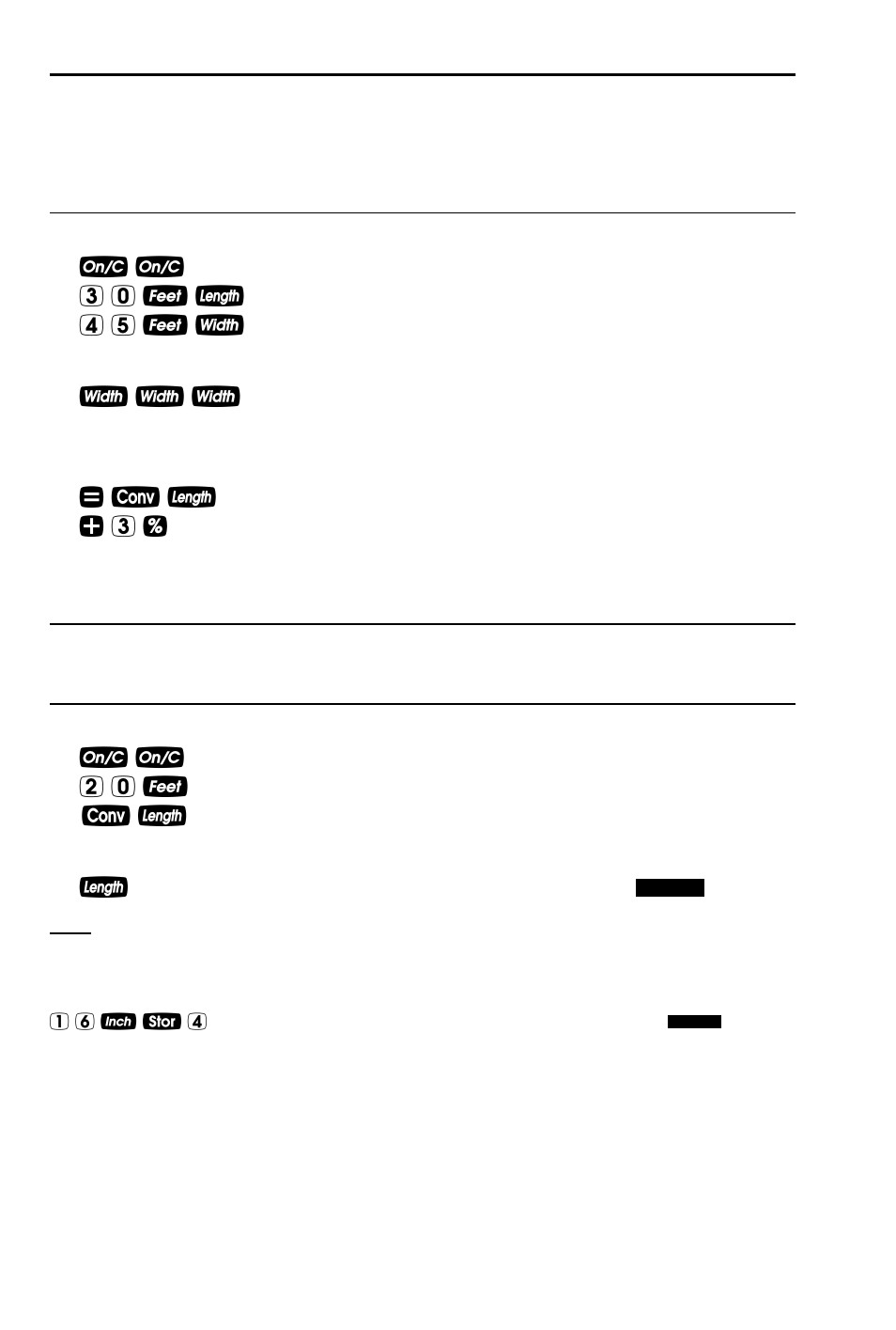 36 — c, Find wall area, Find the perimeter | Blocks), 116 blocks), Enter length then calculate number of blocks, Display the stored block length | Calculated Industries 4065 v3.1 User Guide User Manual | Page 44 / 110