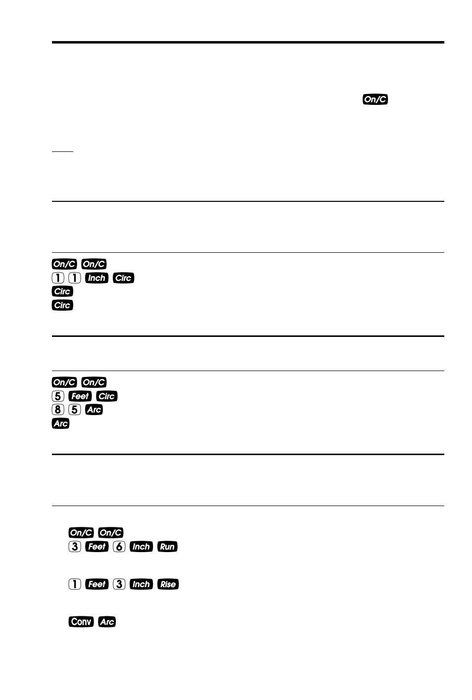 Circle and arc calculations | Calculated Industries 4065 v3.1 User Guide User Manual | Page 47 / 110