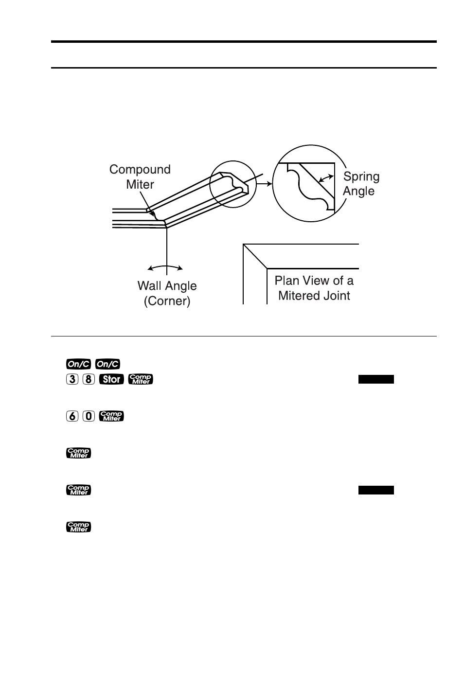 Compound miter | Calculated Industries 4065 v3.1 User Guide User Manual | Page 53 / 110