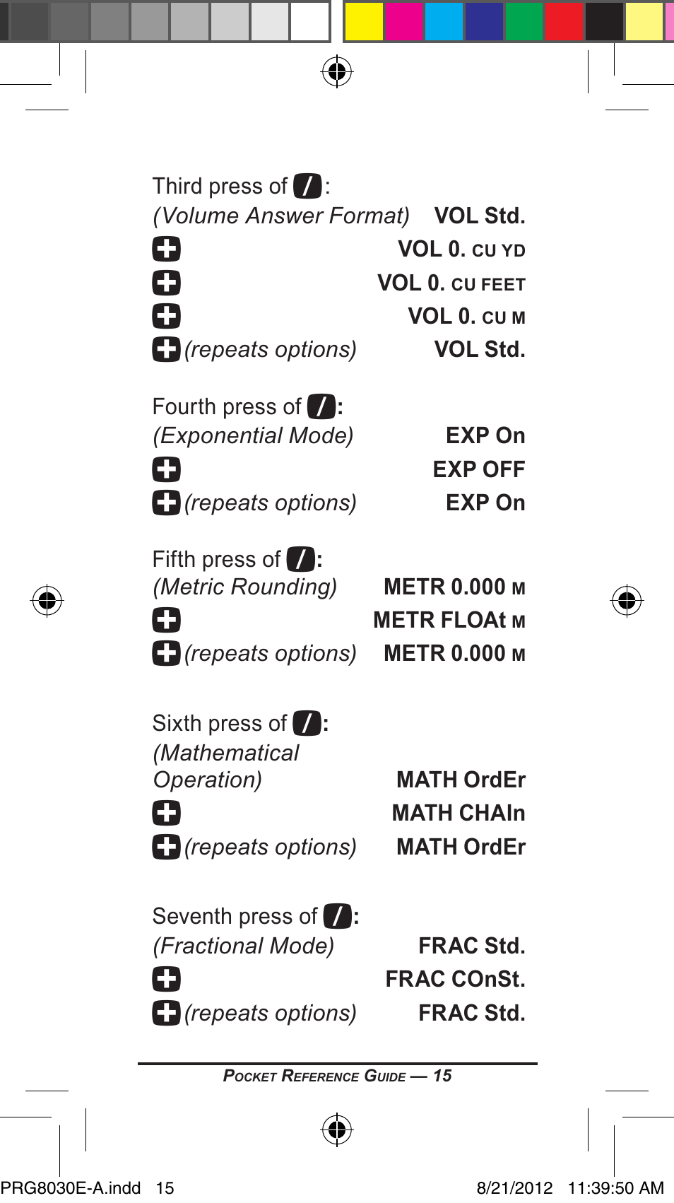 Calculated Industries 8030 User Manual | Page 15 / 44