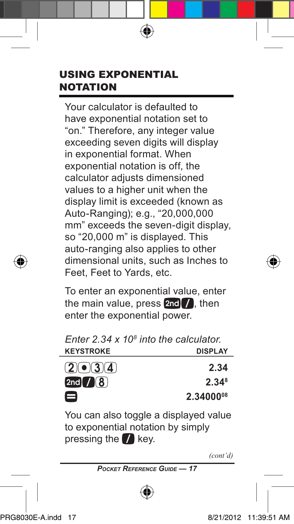 Calculated Industries 8030 User Manual | Page 17 / 44