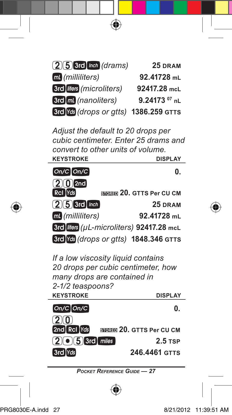 25ti, 20s ry, 20 sry | [5tn | Calculated Industries 8030 User Manual | Page 27 / 44