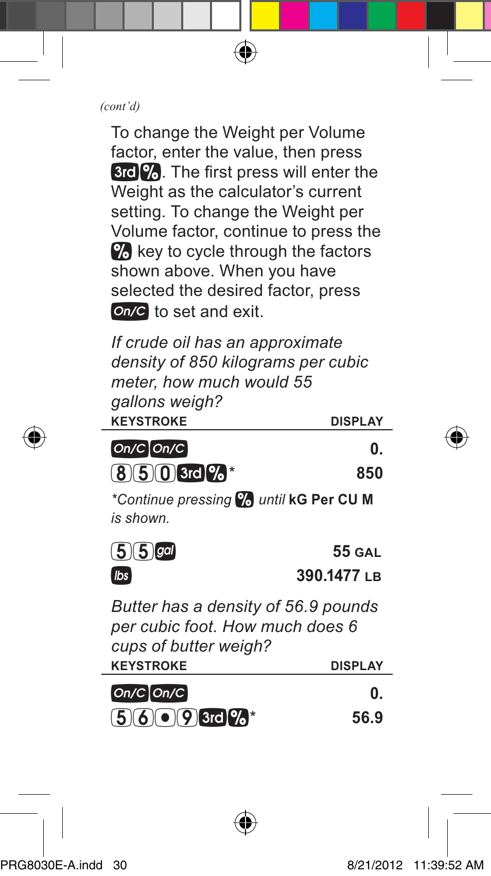 850t | Calculated Industries 8030 User Manual | Page 30 / 44