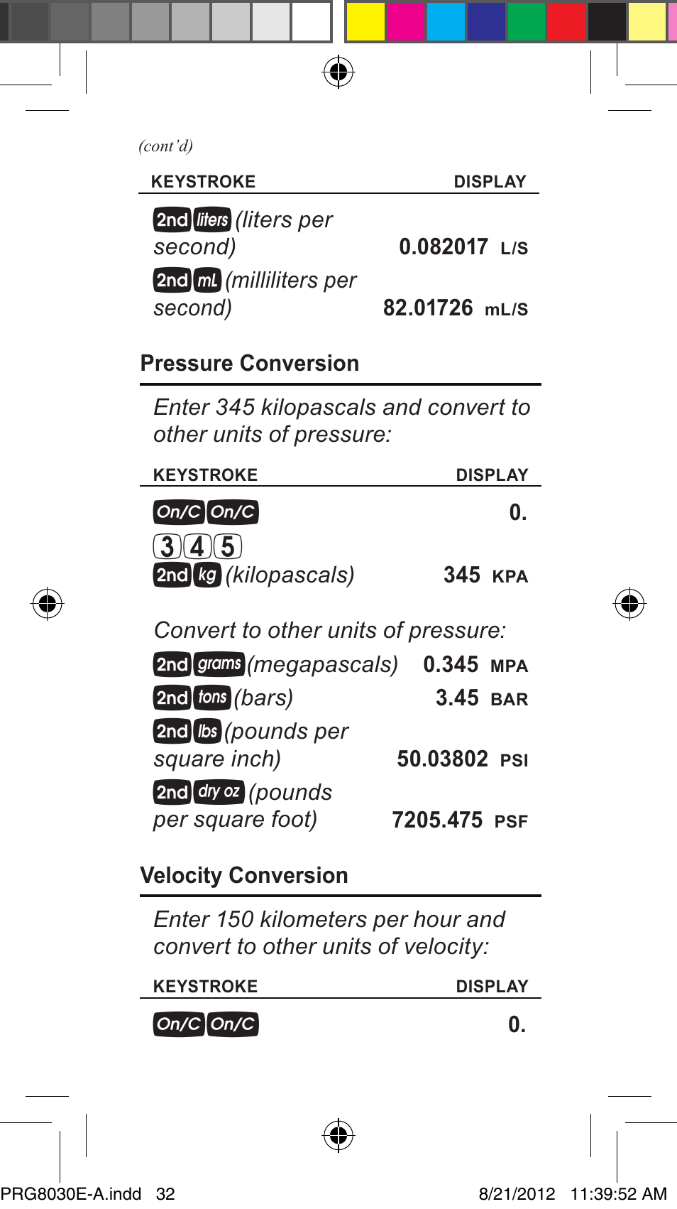 345 sk | Calculated Industries 8030 User Manual | Page 32 / 44