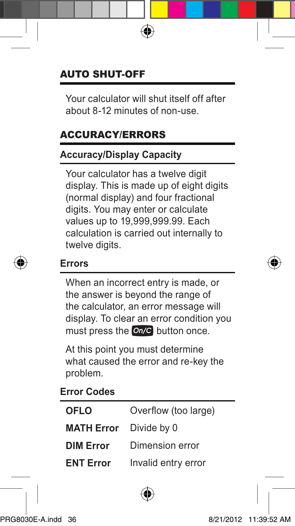 Calculated Industries 8030 User Manual | Page 36 / 44